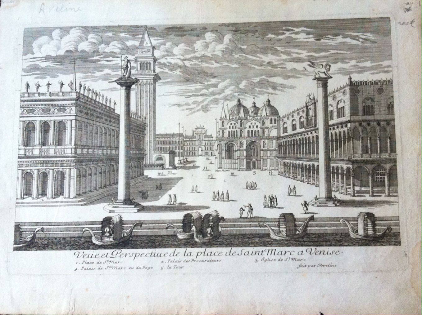 Veue et Perspective de la Place de Saint Marc a …