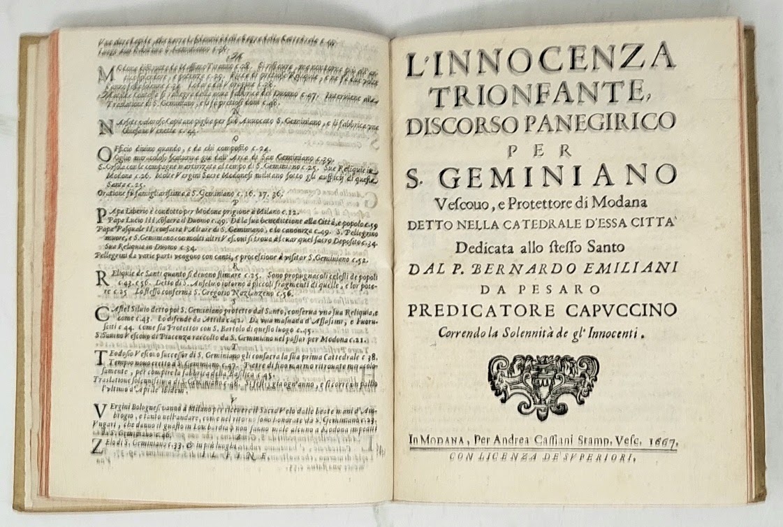 Vita del glorioso s. Geminiano vescouo, e protettore della citta …