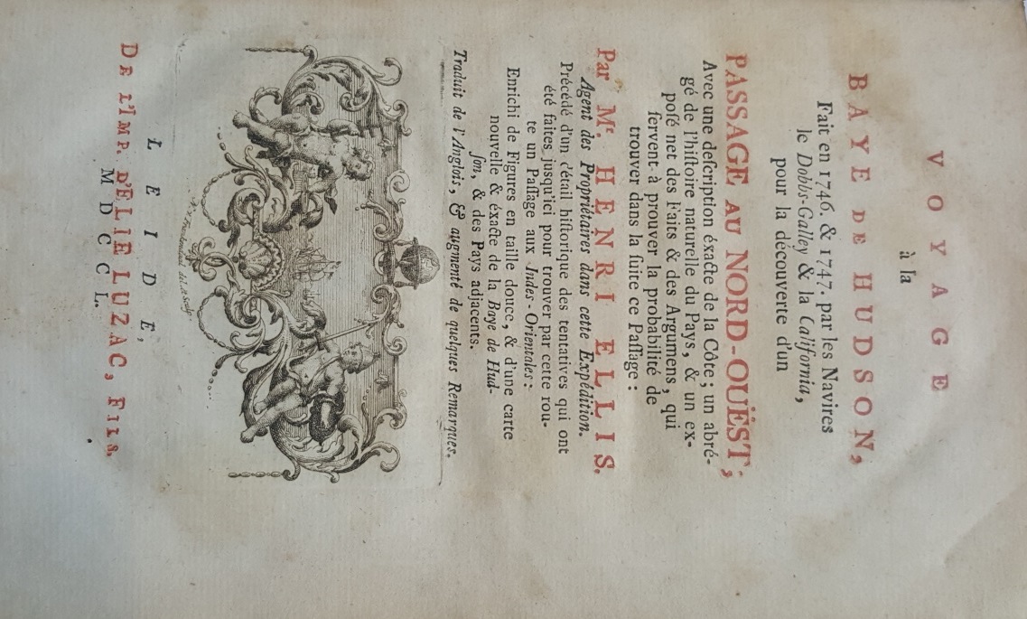 Voyage à la Baye de Hudson, fait en 1746 et …