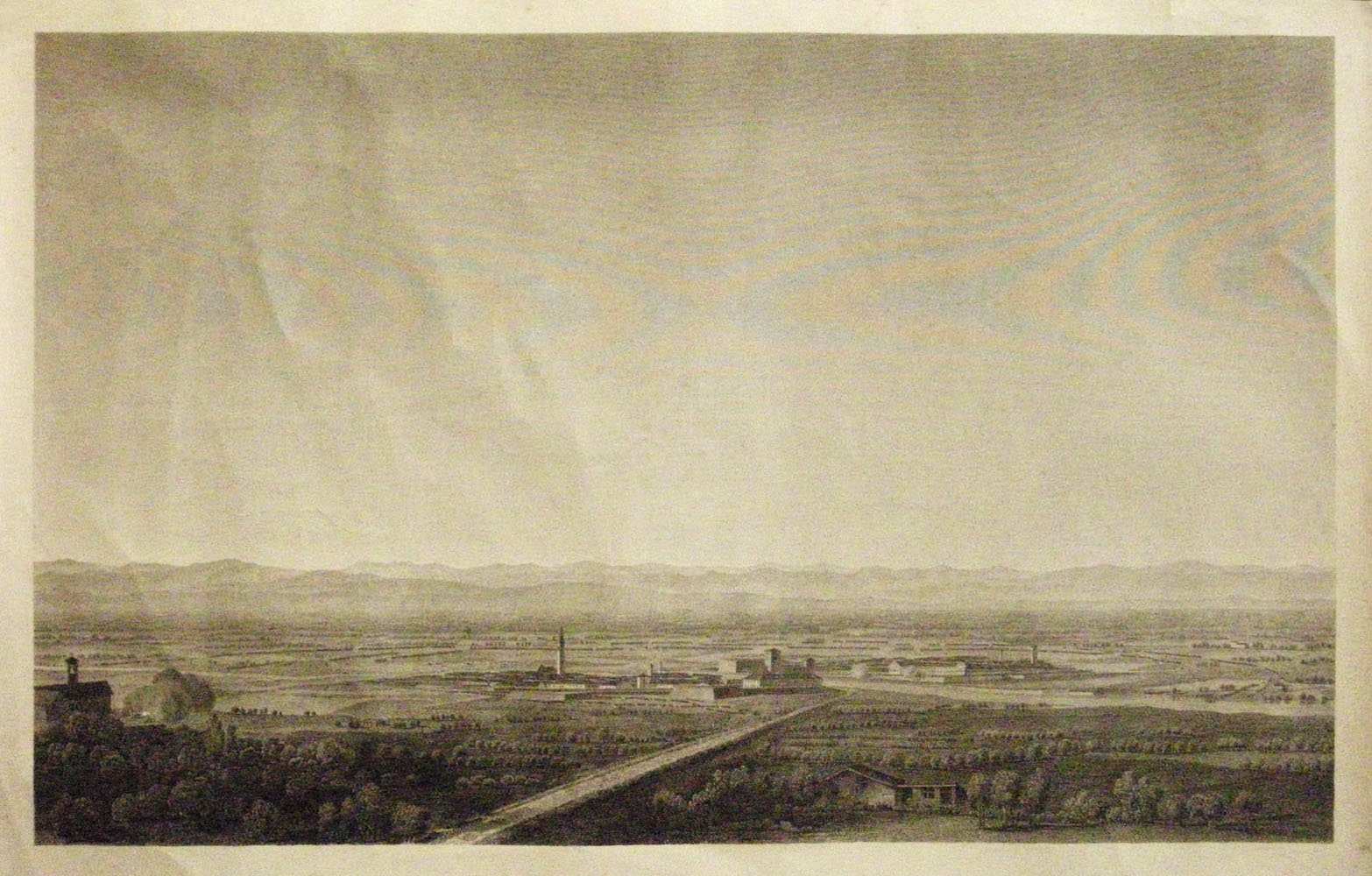 Vue de la ville de Pizzighitone. A l'approche des troupes …