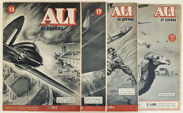N. 4 fascicoli del quindicinale ALI DI GUERRA (anno II) …