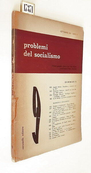 Rivista mensile PROBLEMI DEL SOCIALISMO - settembre 1959 - ANNO …