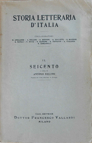 Storia letteraria d'Italia - IL SEICENTO