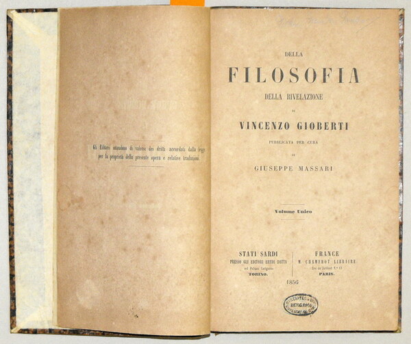 DELLA FILOSOFIA DELLE RIVELAZIONI - Volume unico