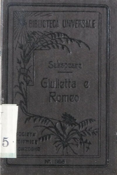 GIULIETTA E ROMEO tragedia in cinque atti