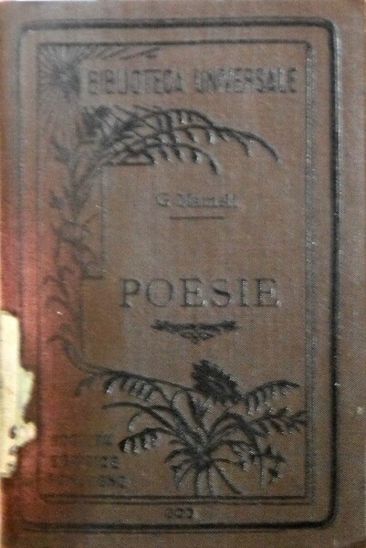 POESIE con note e prefazione di Paolo Bardazzi