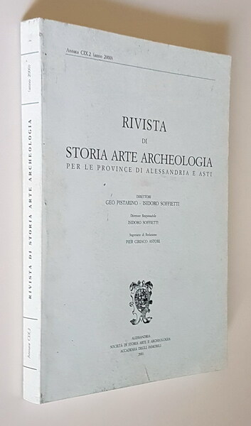 RIVISTA DI STORIA ARTE ARCHEOLOGIA per le Province di Alessandria …