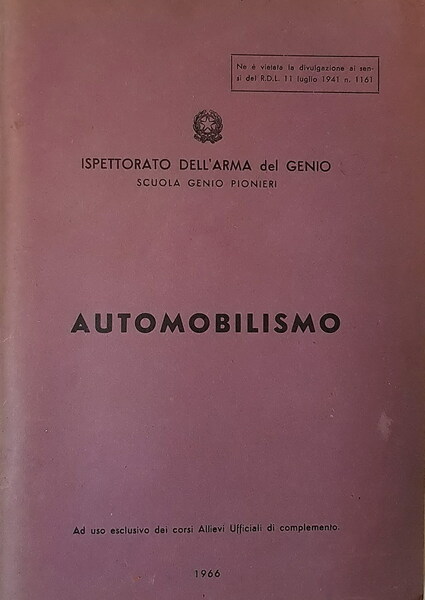 AUTOMOBILISMO - Scuola Genio Pionieri