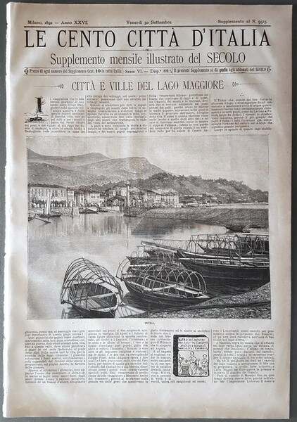 Le cento cittÃ d'Italia - CITTA' E VILLE DEL LAGO …