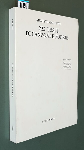 222 TESTI DI CANZONI E POESIE