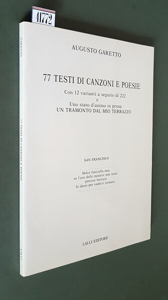 77 TESTI DI CANZONI E POESIE con 12 varianti a …