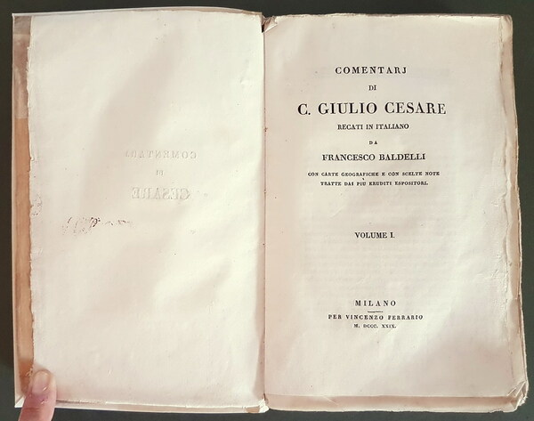 COMENTARJ DI C. GIULIO CESARE recati in italiano da FRANCESCO …