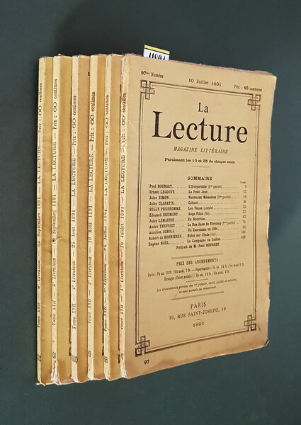 LA LECTURE, magazine littÃ©raire (TOME DIX-SEPTIEME complete) - N. 6 …