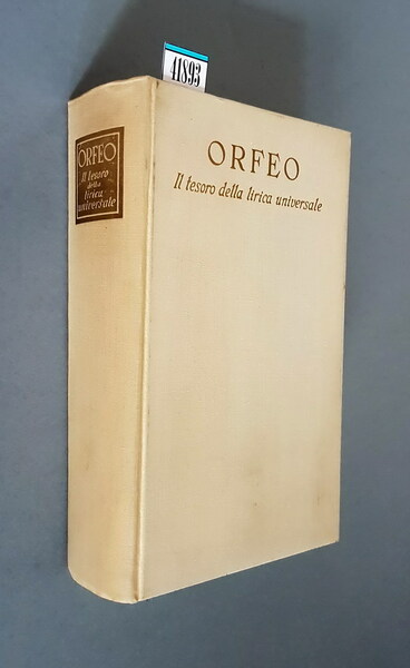 ORFEO il tesoro della Lirica Universale interpretato in versi italiani