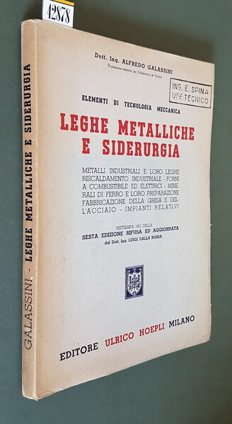 Elementi di tecnologia meccanica - LEGHE METALLICHE E SIDERURGIA