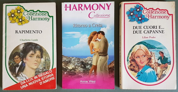 N. 3 volumi della Collezione HARMONY: RAPIMENTO - DUE CUORI …