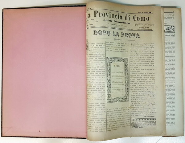 Giornale settimanale LA PROVINCIA DI COMO della domenica (anno II) …