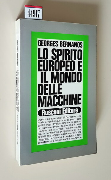 LO SPIRITO EUROPEO E IL MONDO DELLE MACCHINE