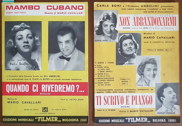 N. 2 fascicoli con: MAMBO CUBANO - QUANDO CI RIVEDREMO …