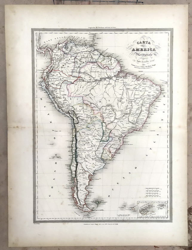 CARTA DELL'AMERICA MERIDIONALE