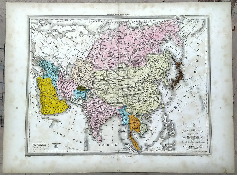 CARTA GENERALE DELL'ASIA Secondo le ultime sue divisioni