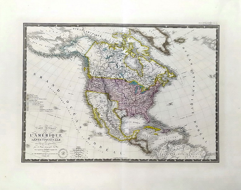 CARTE GENERALE DE L'AMERIQUE SEPTENTRIONALE et des iles qui en …