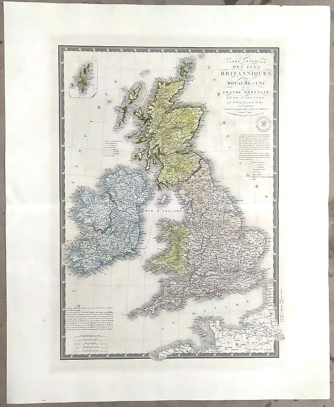 CARTE GENERALE DES ILES BRITANNIQUES ou ROYAUME-UNI de la GRANDE …