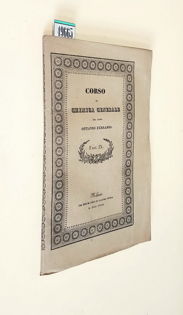 CORSO DI CHIMICA GENERALE (fascicolo IX)