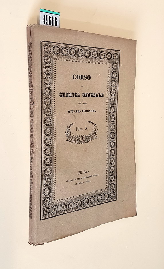 CORSO DI CHIMICA GENERALE (fascicolo X)