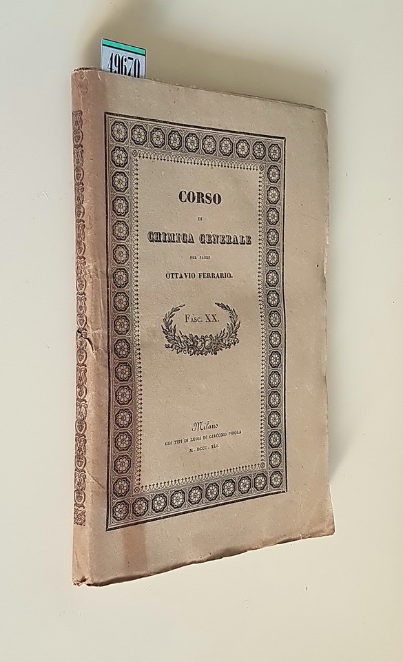 CORSO DI CHIMICA GENERALE (fascicolo XX)