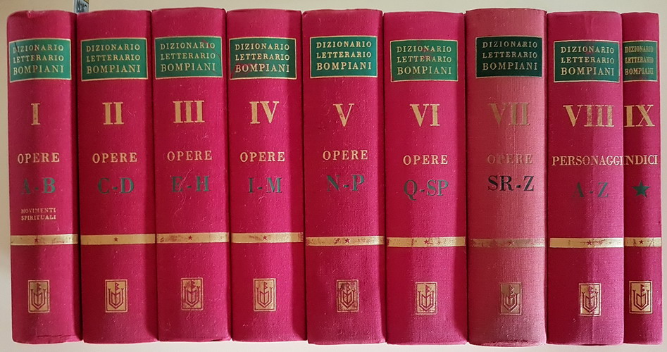 Dizionario letterario Bompiani delle OPERE e DEI PERSONAGGI di tutti …