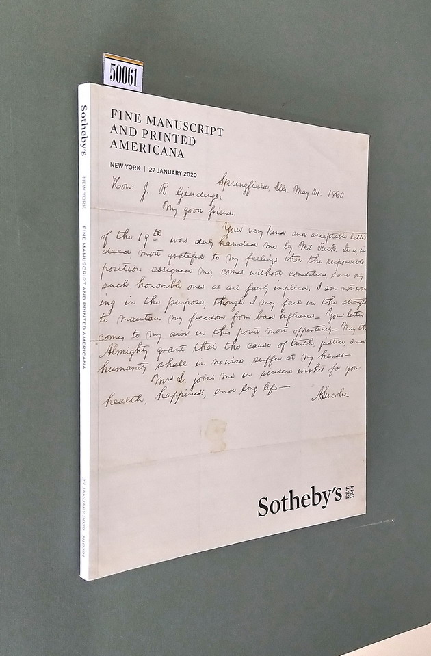 FINE MANUSCRIPT AND PRINTED AMERICANA