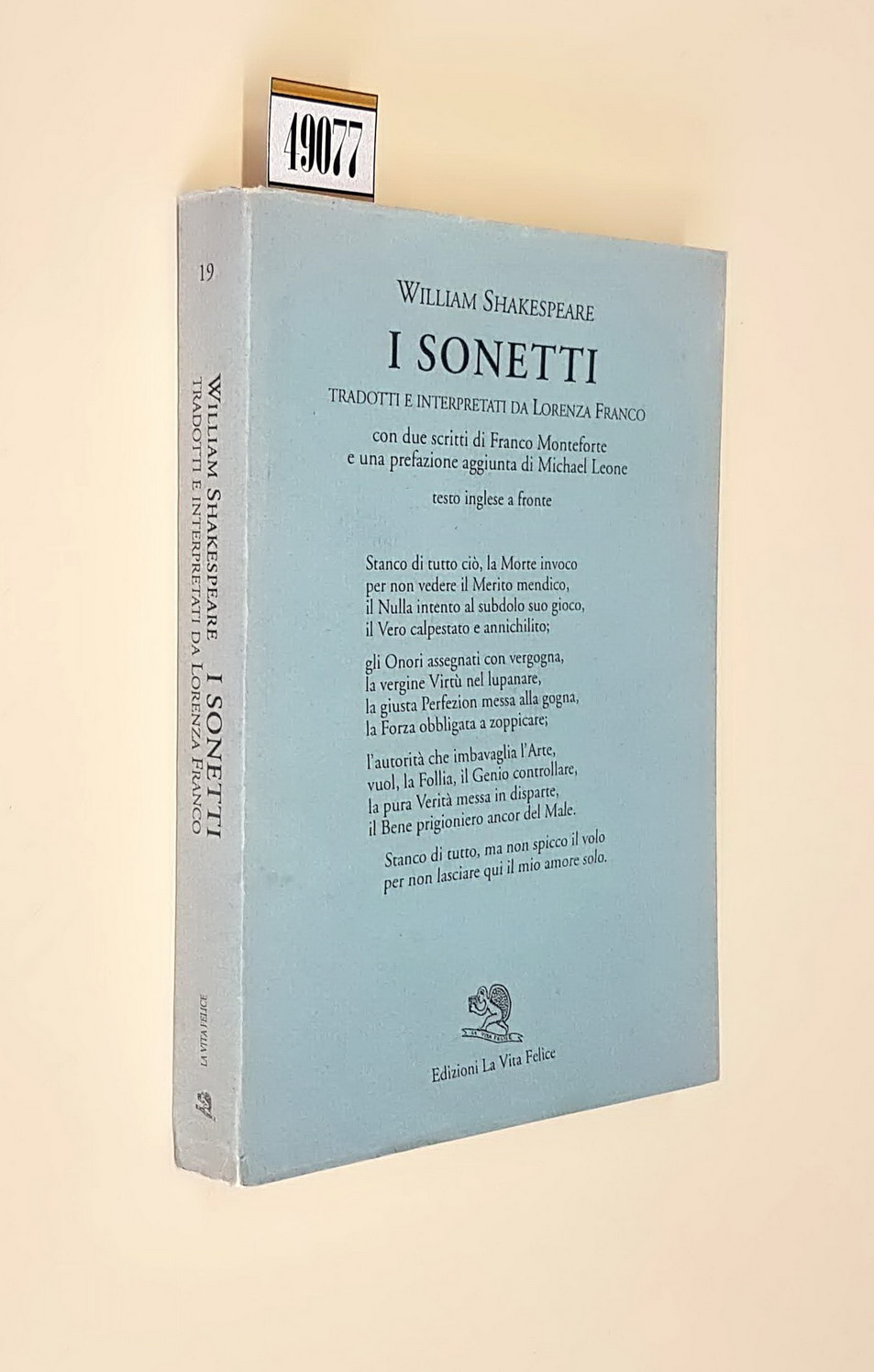 I SONETTI tradotti e interpretati da Lorenza Franco - Testo …