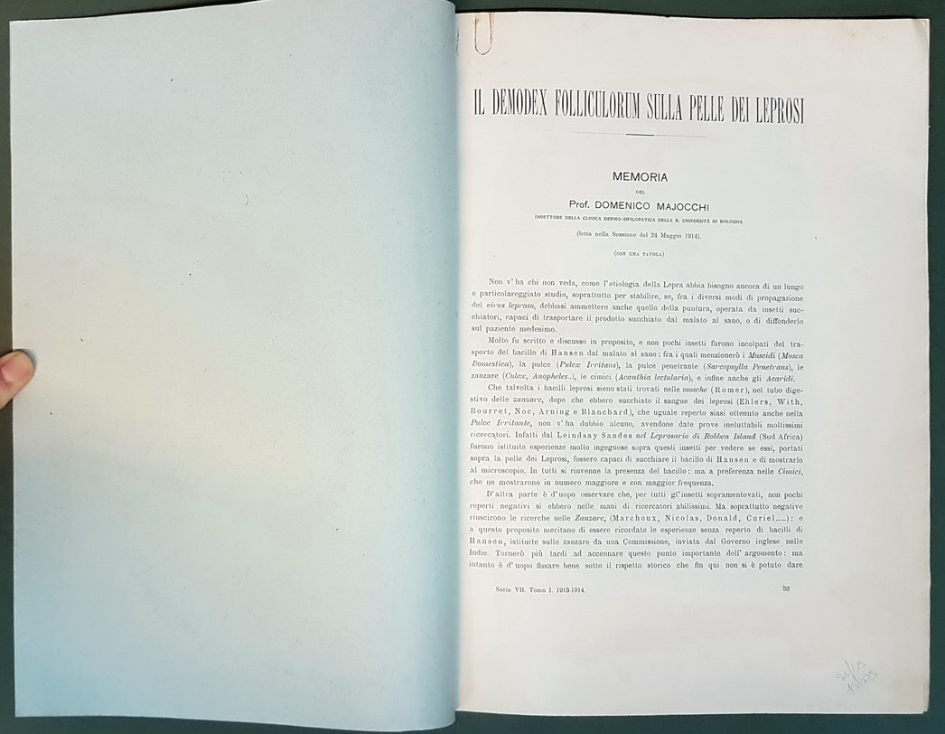 IL DEMODEX FOLLICULORUM SULLA PELLE DEI LEPROSI