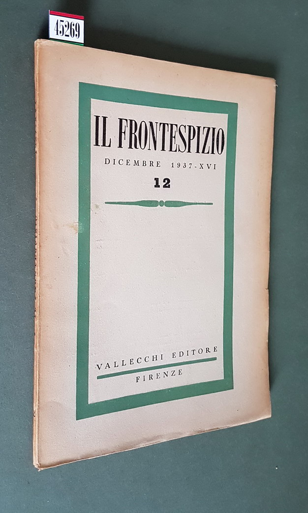 IL FRONTESPIZIO (dicembre 1937) - N. 12 (anno IX)