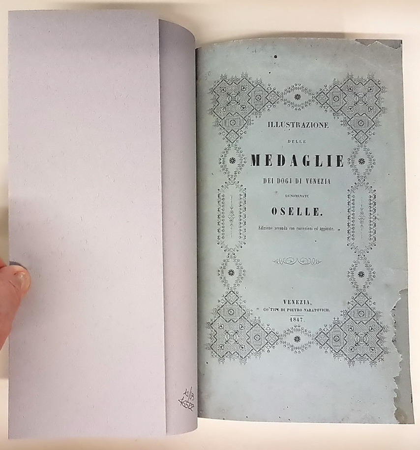 ILLUSTRAZIONE DELLE MEDAGLIE DEI DOGI DI VENEZIA denominate OSELLE