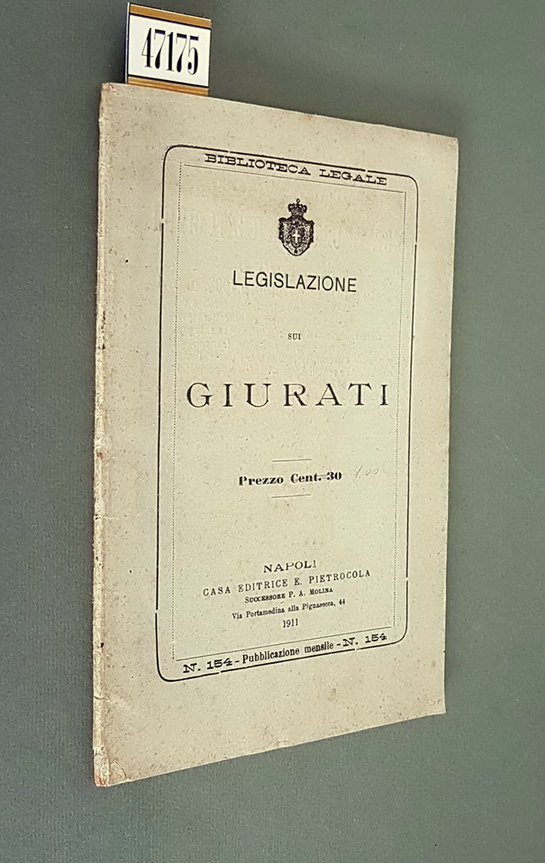 LEGISLAZIONE SUI GIURATI