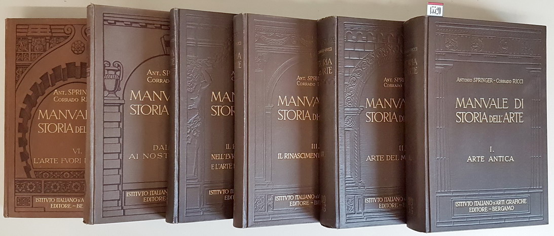 MANUALE DI STORIA DELL'ARTE (opera competa) - N. 6 volumi