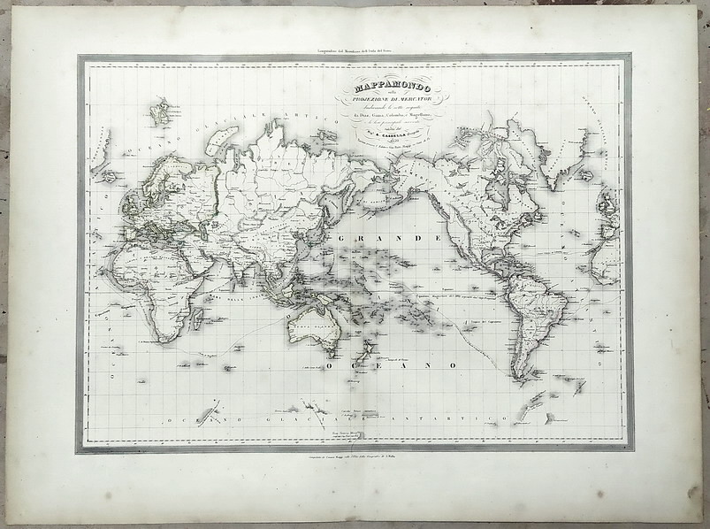 MAPPAMONDO SULLA PROIEZIONE DI MERCATOR Indicando le rotte seguite da …