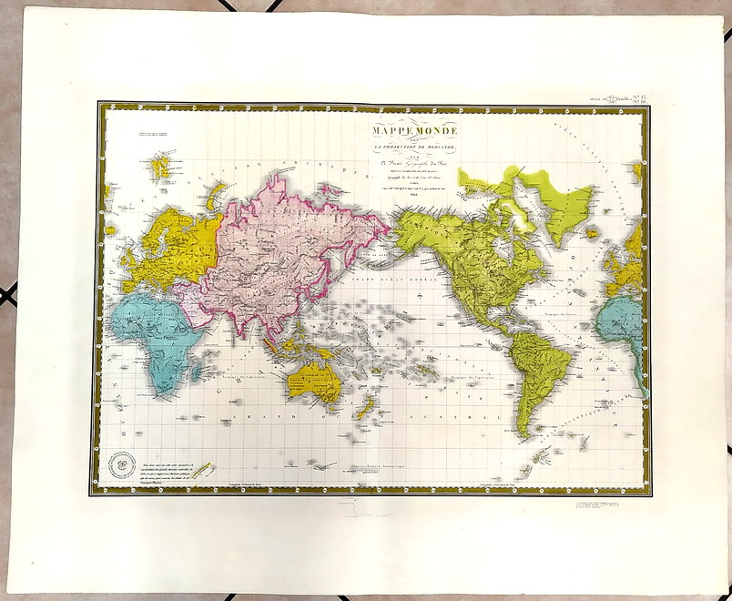 MAPPEMONDE suv la Projection de Mercator