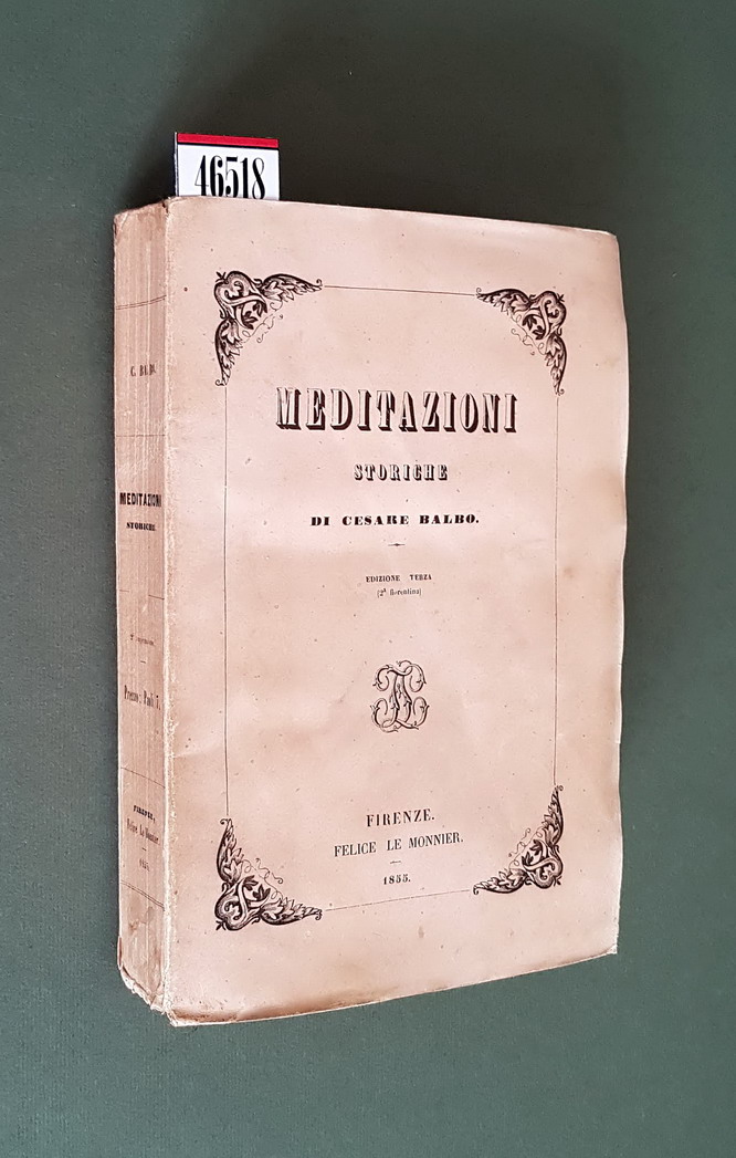 MEDITAZIONI STORICHE di CESARE BALBO