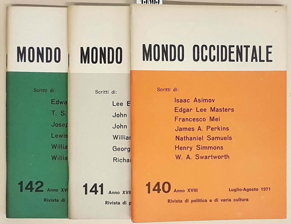 MONDO OCCIDENTALE - N. 3 fascicoli (dal N. 140 al …