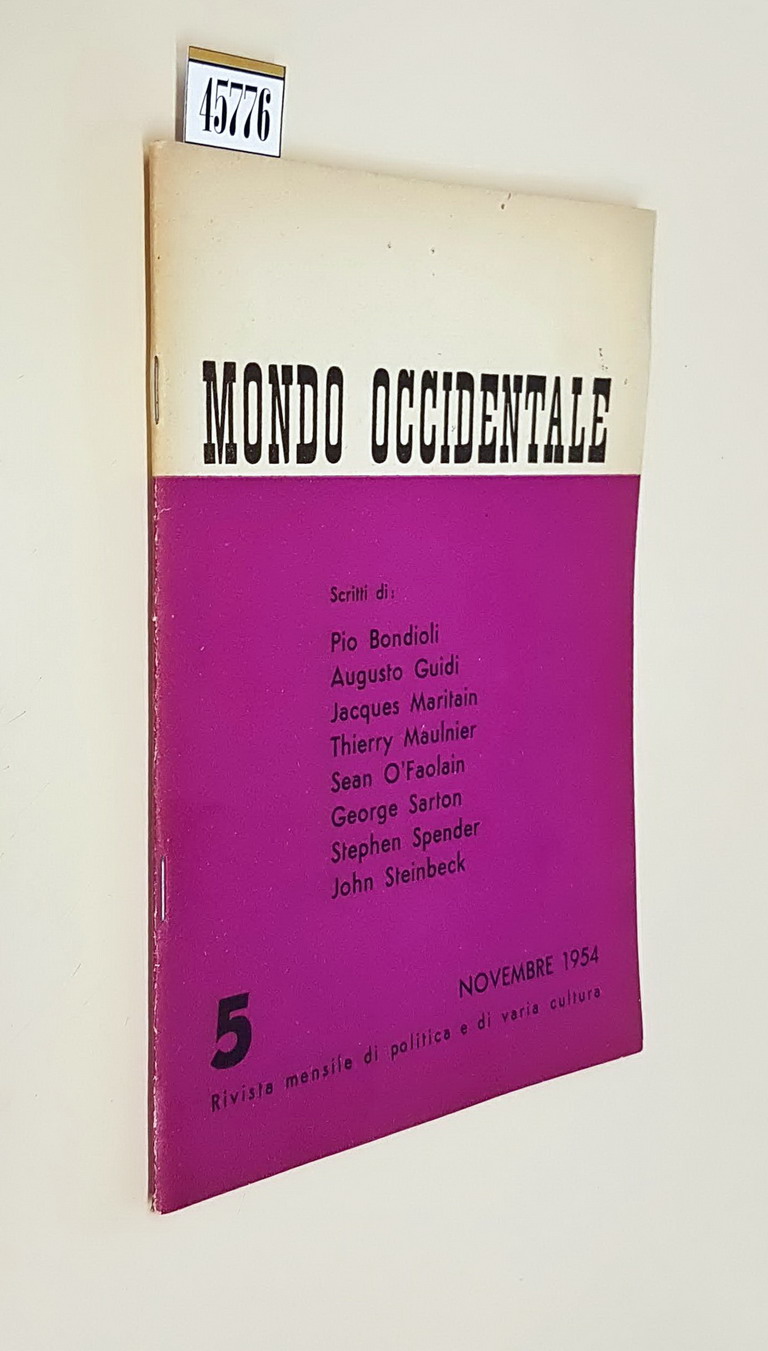 MONDO OCCIDENTALE (anno I) - N. 5 (novembre 1954)