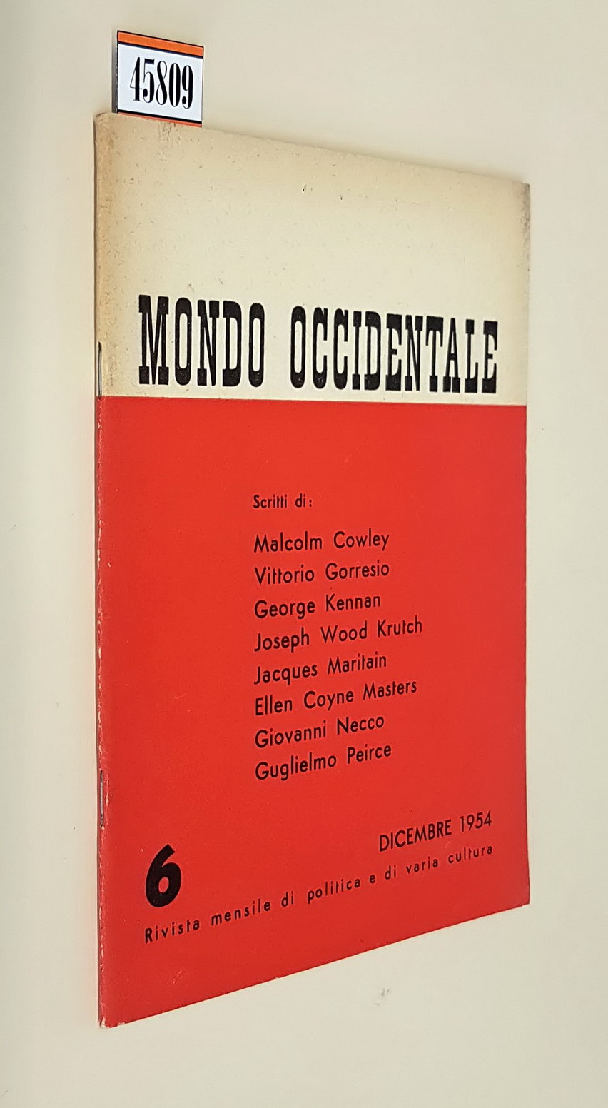 MONDO OCCIDENTALE (anno I) - N. 6 (dicembre 1954)