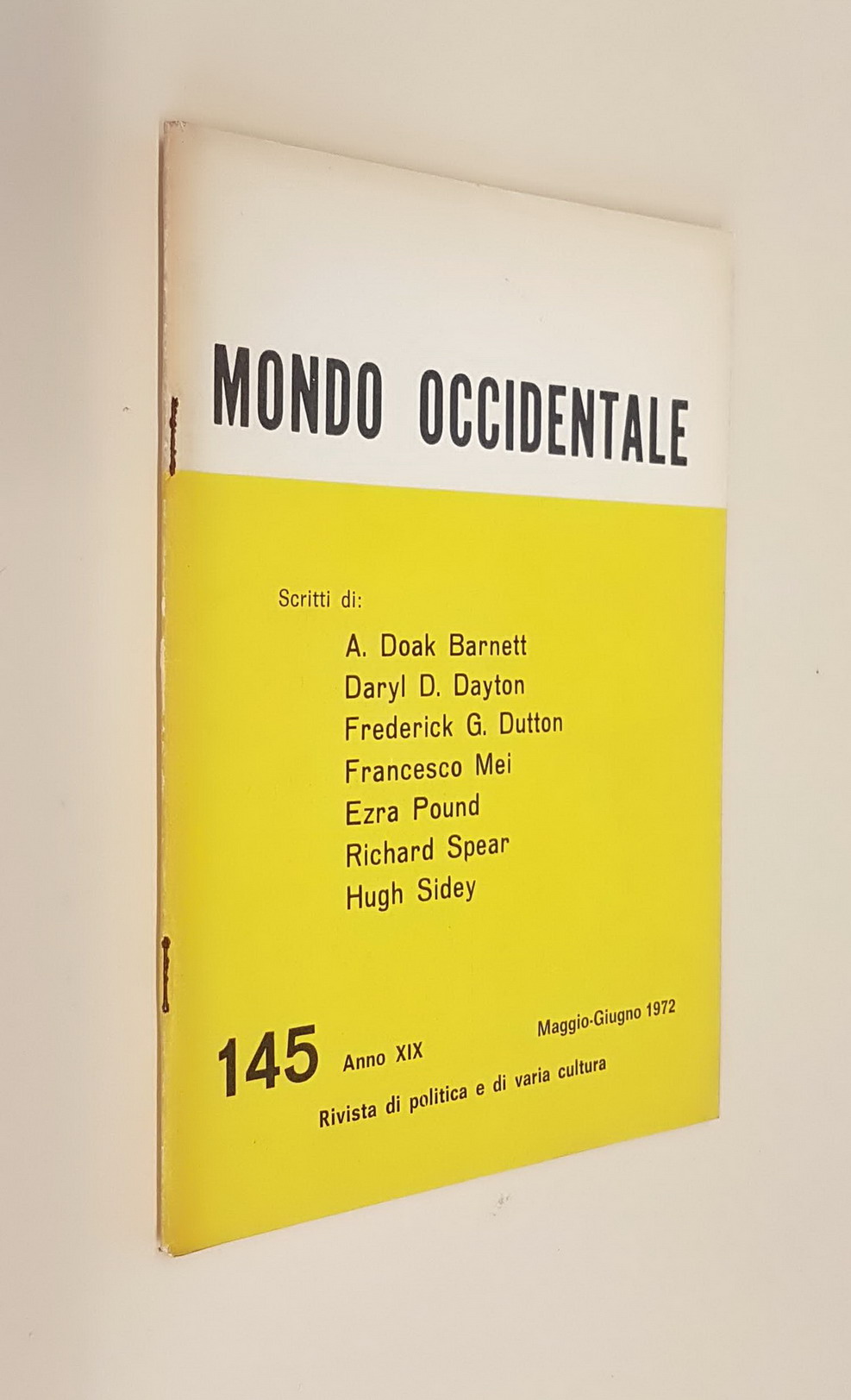 MONDO OCCIDENTALE (anno XIX) - N. 145 (maggio-giugno 1972)