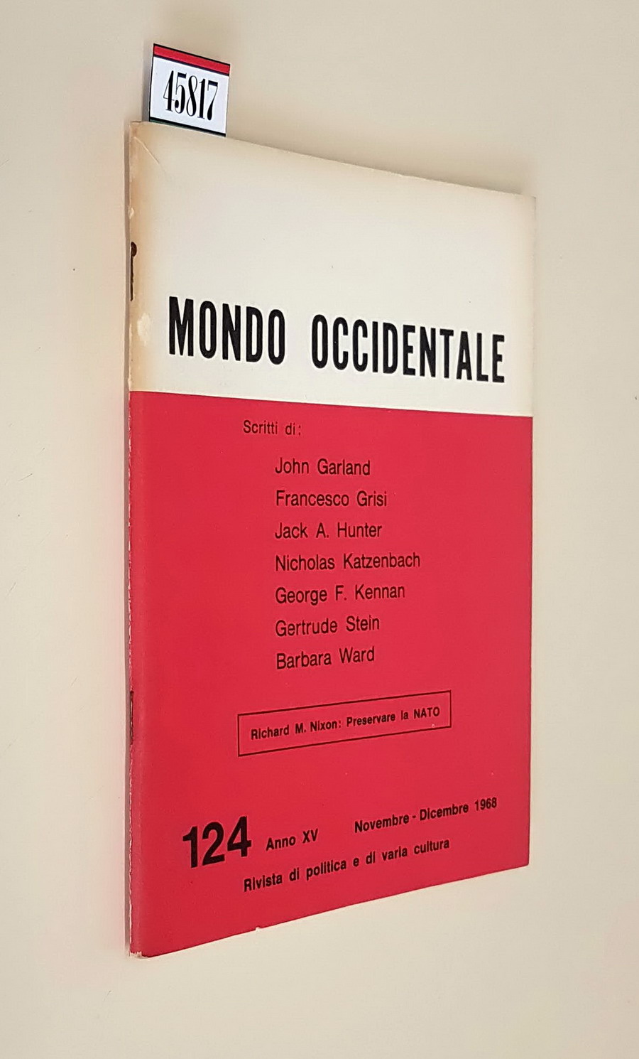 MONDO OCCIDENTALE (anno XV) - N. 124 (novembre-dicembre 1968)