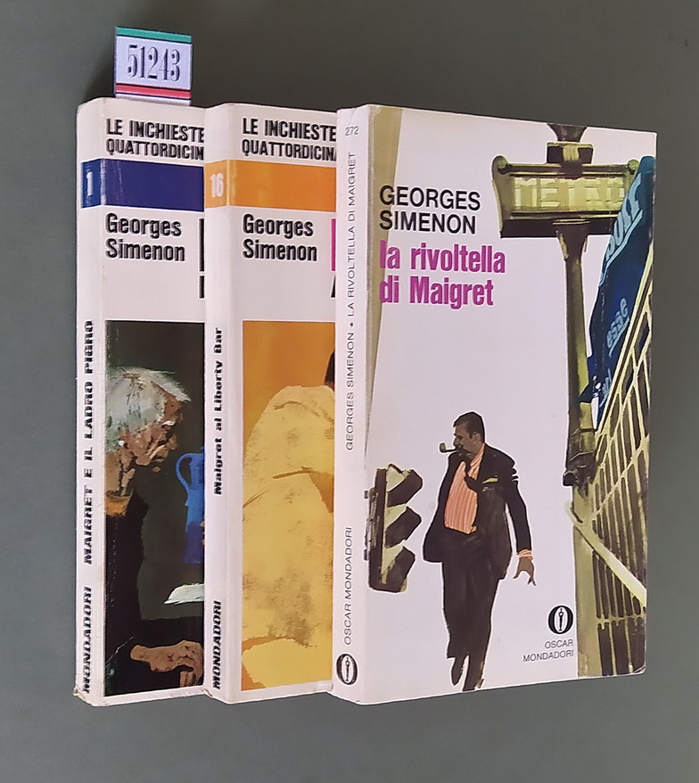 N. 3 volumi del COMMISSARIO MAIGRET: MAIGRET E IL LADRO …