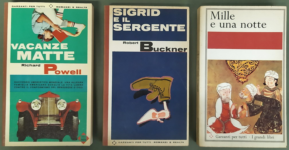 N. 3 volumi della collana GARZANTI PER TUTTI (romanzi e …