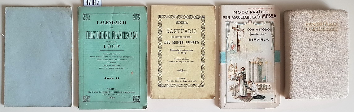 N. 5 volumetti: PREGHIAMO LA S. MADONNA - STORIA DEL …
