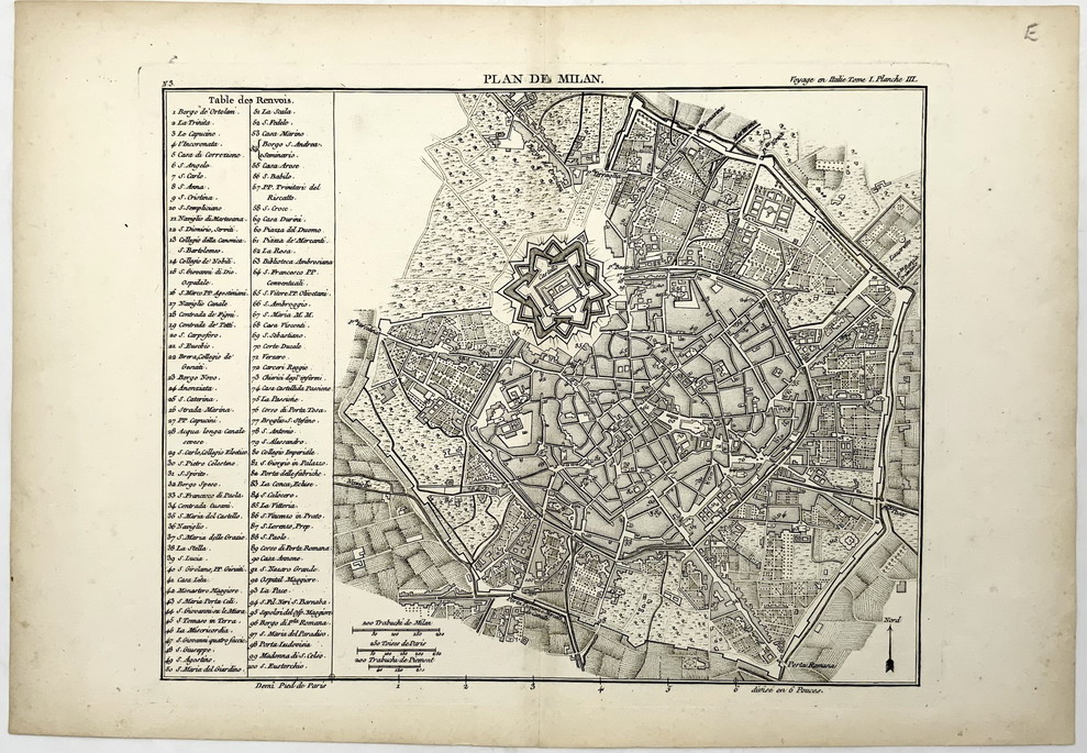 PLAN DE MILAN - Pianta della citta' di MILANO vista …
